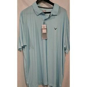 Callaway Opti-Dri Golf Polo Shirt Men's 2XL, Blue Floral, NWT, Breathable Active